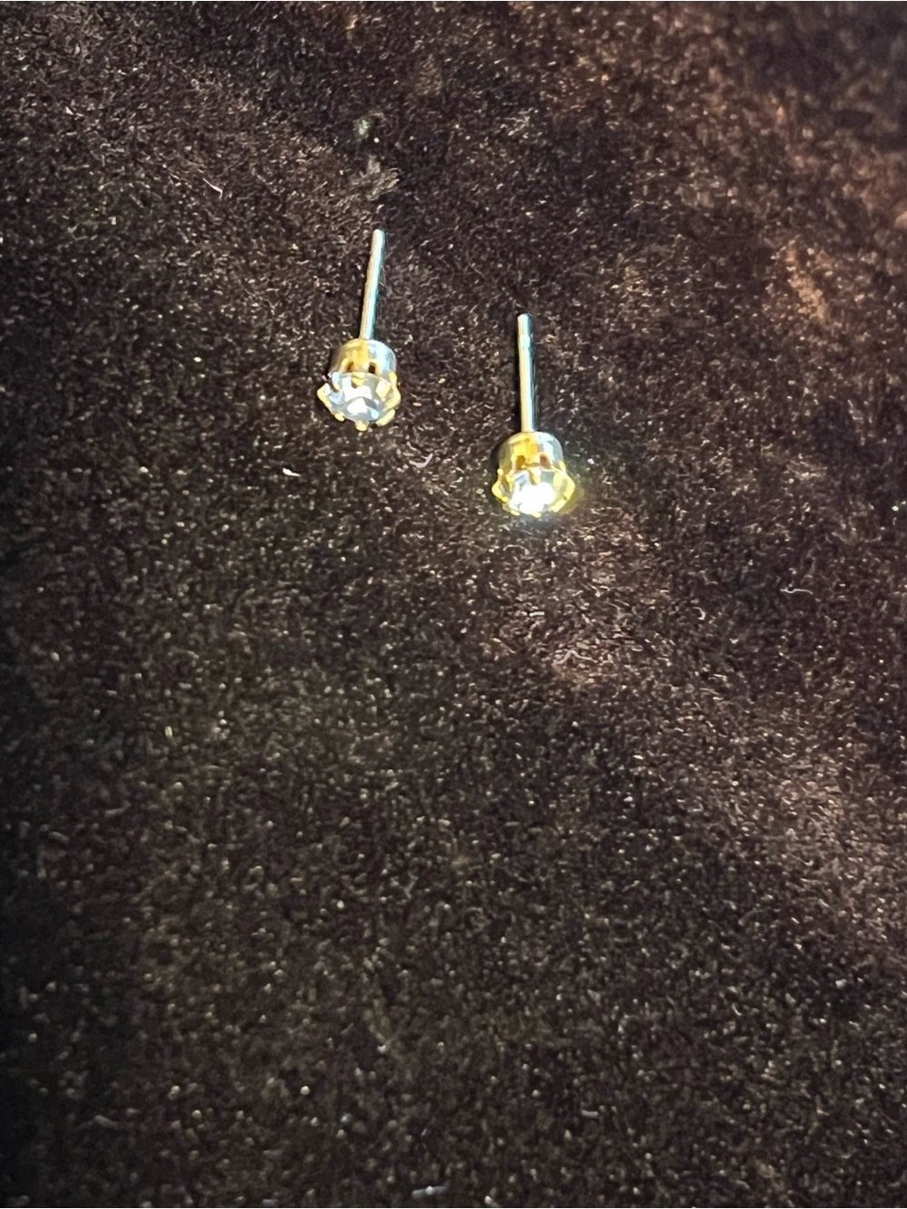 Gold toned blue Crystal Stud Earrings - Women Jewelry